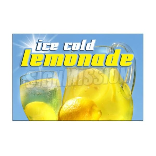 Safety Sign, 1.5 in Height, Vinyl, 48 in Length, Lemonade1